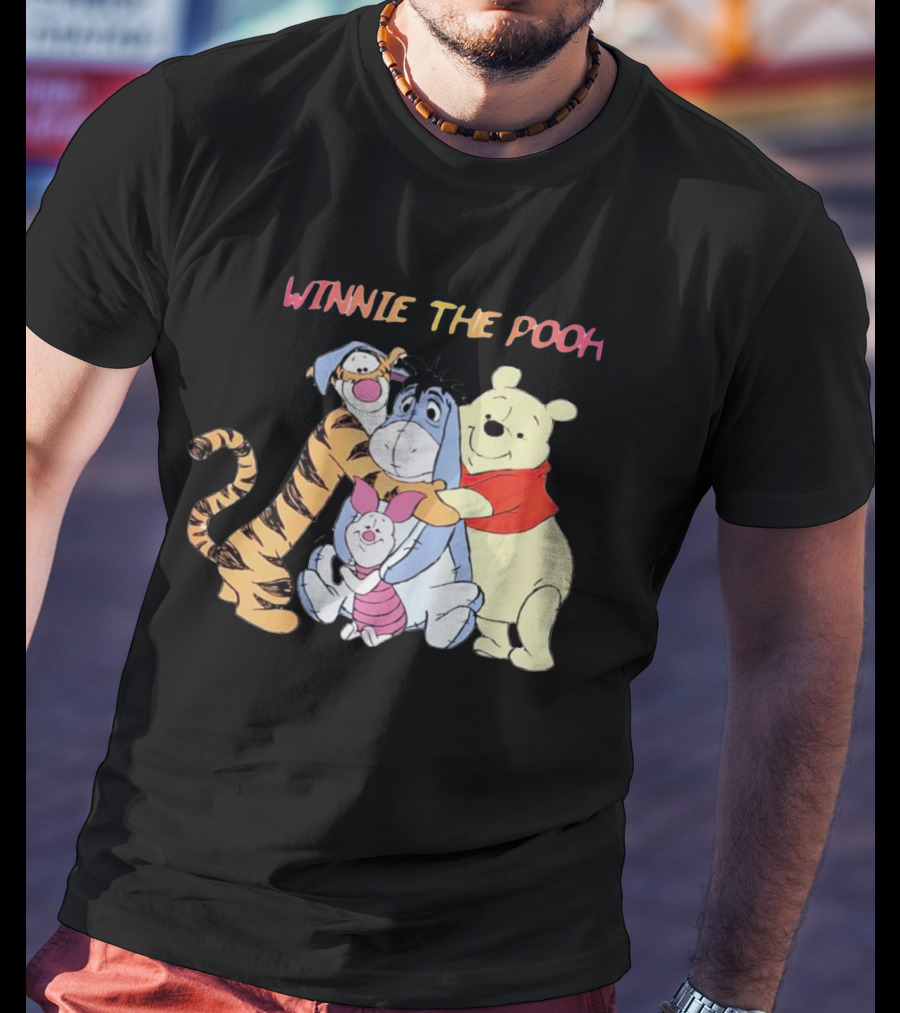 Winnie The Pooh Tigger Eeyore Piglet Hug Friends T-Shirt