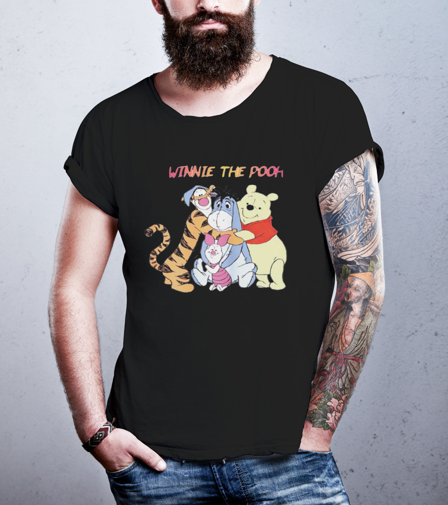 Winnie The Pooh Tigger Eeyore Piglet Hug Friends T-Shirt