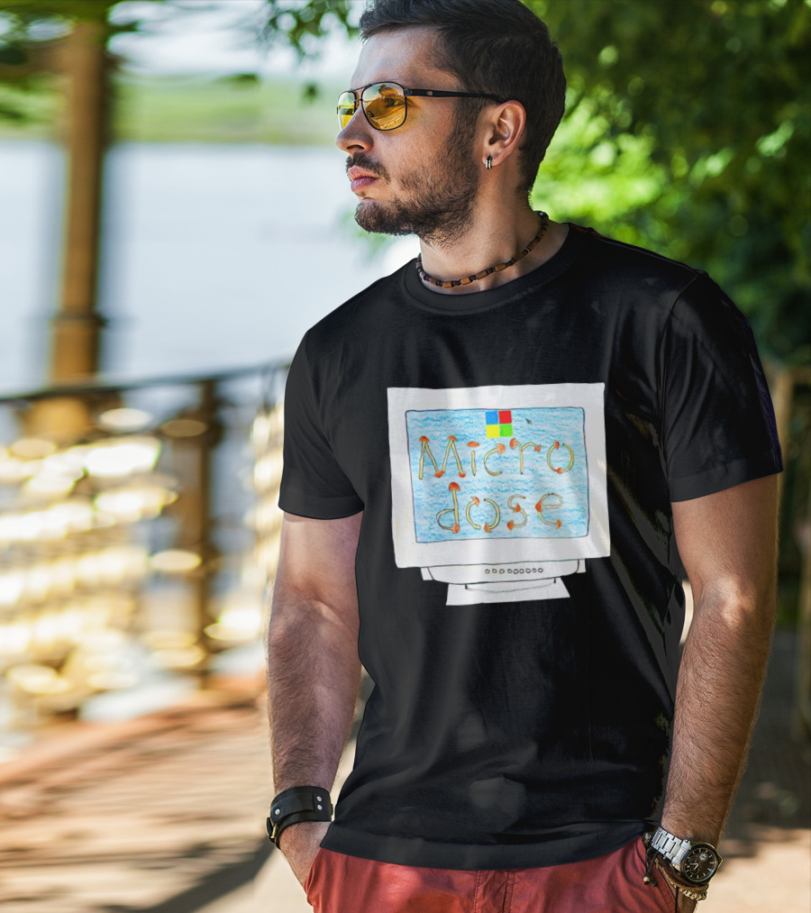 Dave Portnoy Microdose Retro Computer Monitor T-Shirt