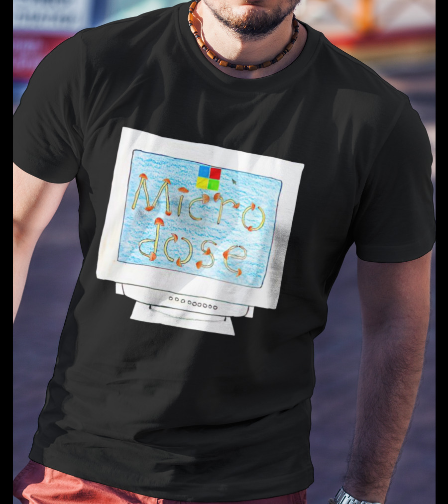 Dave Portnoy Microdose Retro Computer Monitor T-Shirt