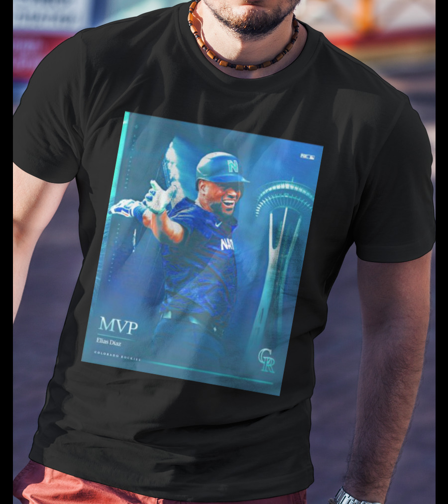 Elías Díaz MVP Colorado Rockies Seattle Skyline T-Shirt