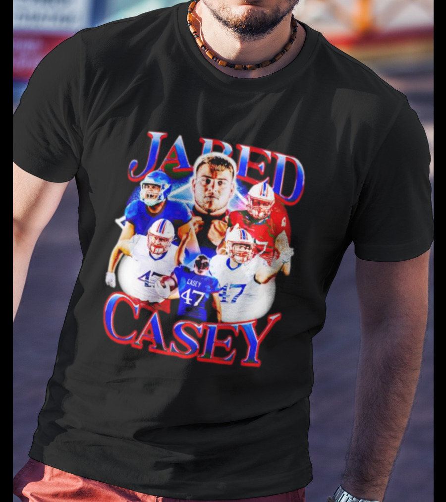 Jared Casey Football Collage 47 Jersey T-Shirt