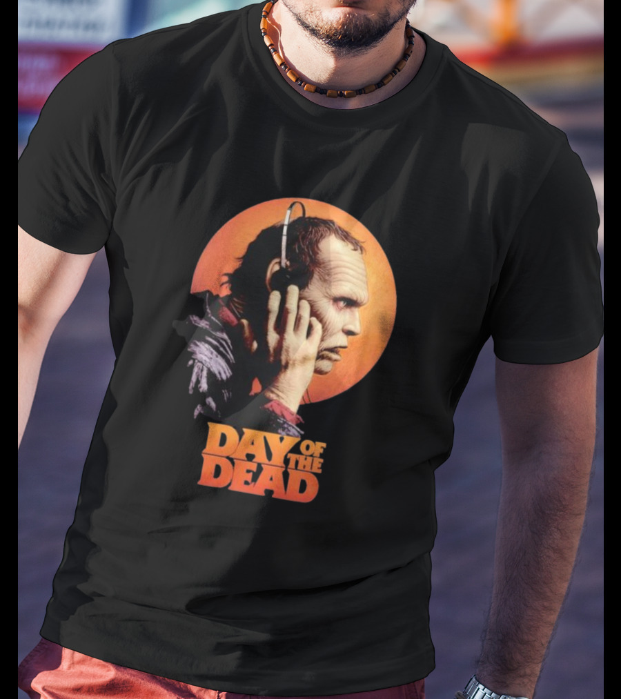 Day Of The Dead Bub Listening With Headphones T-Shirt