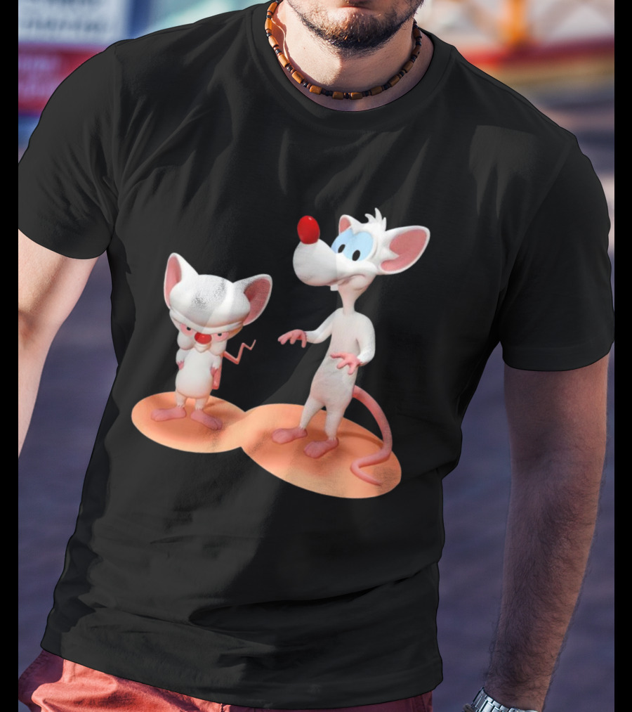 Pinky And The Brain Cartoon Characters Retro Animation Duo T-Shirt
