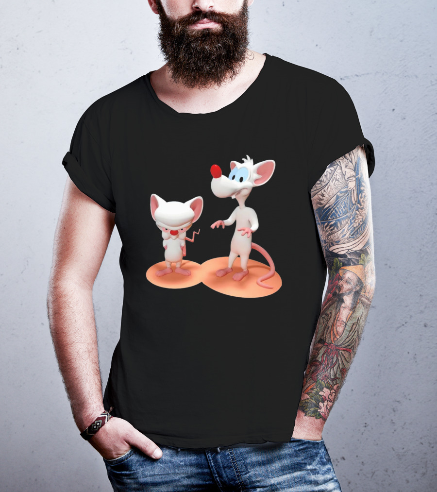 Pinky And The Brain Cartoon Characters Retro Animation Duo T-Shirt