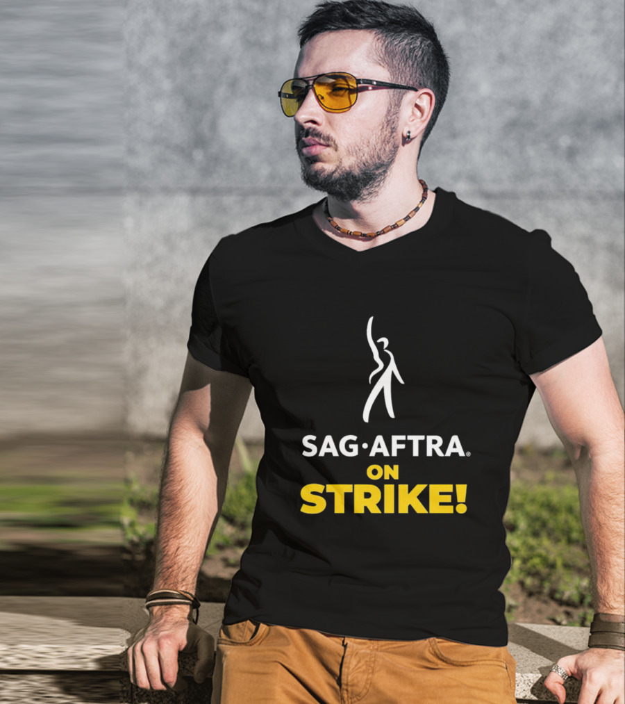 SAG AFTRA On Strike Logo Iconic T-Shirt