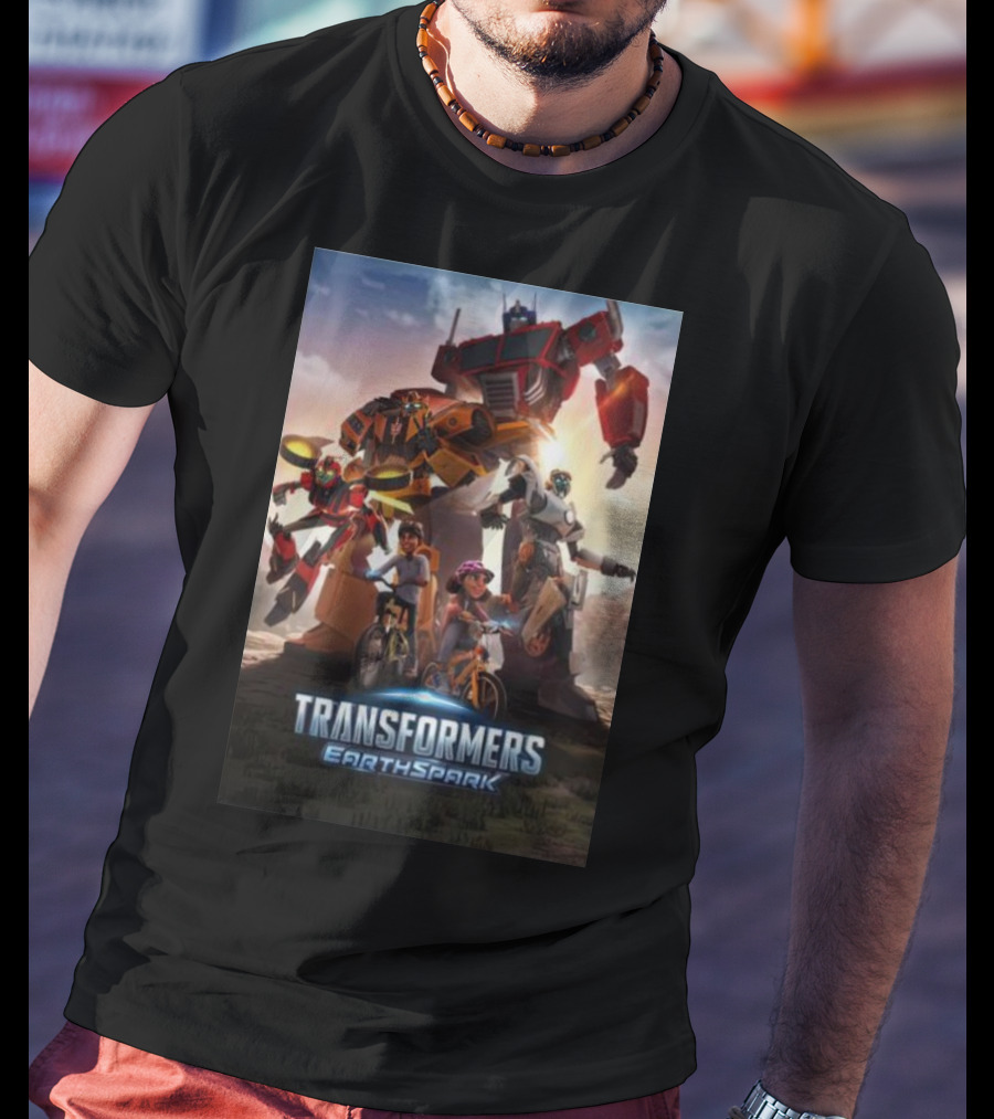 Transformers Earthspark Optimus Prime And Friends Adventure Scene T-Shirt