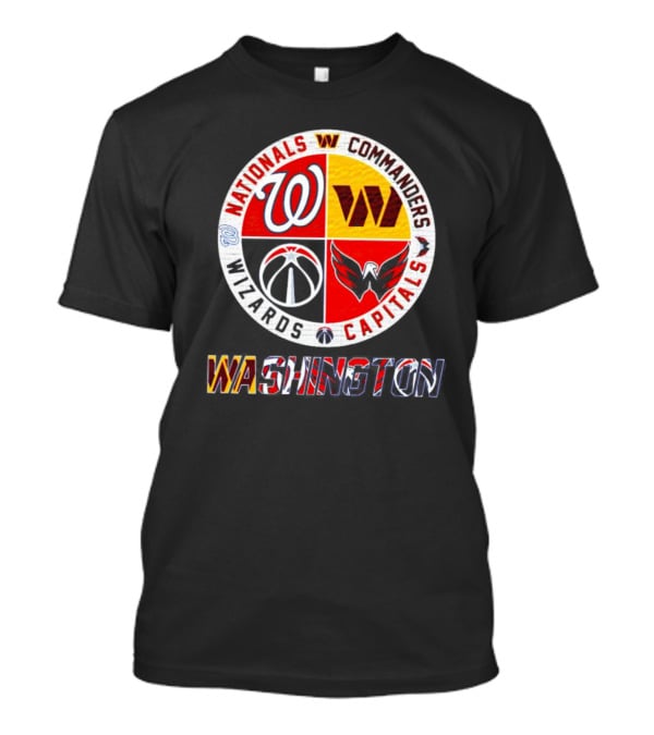 Washington Nationals Commanders Wizards Capitals Sports Team T-Shirt