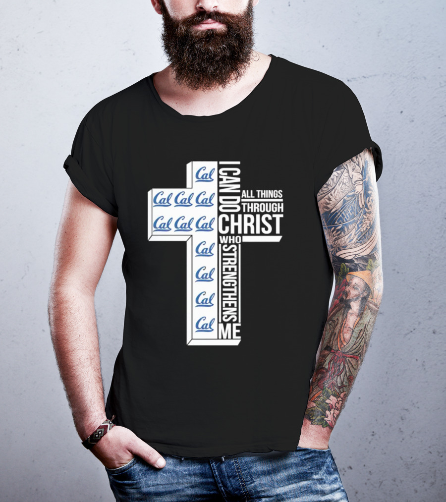 California Golden Bears Cal I Can Do All Things Through Christ Who Strengthens Me T-Shirt