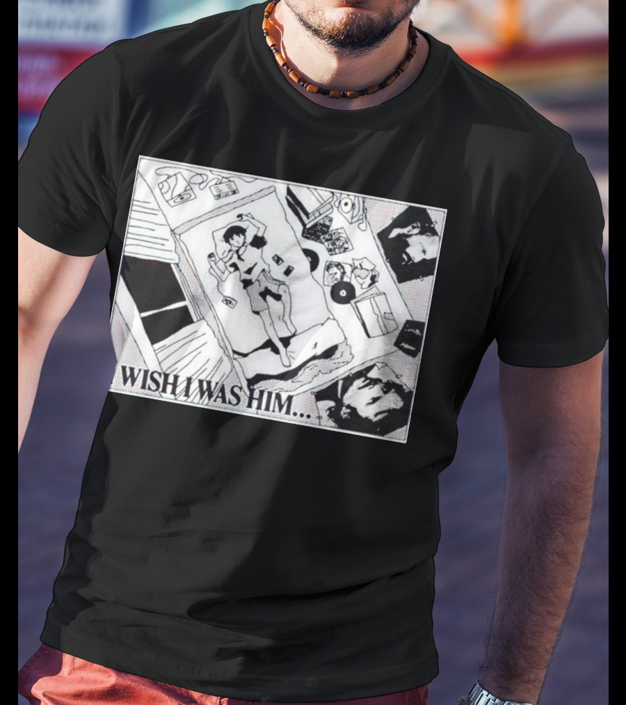 I Wish I Was Him Bedroom Anime Manga Scene T-Shirt