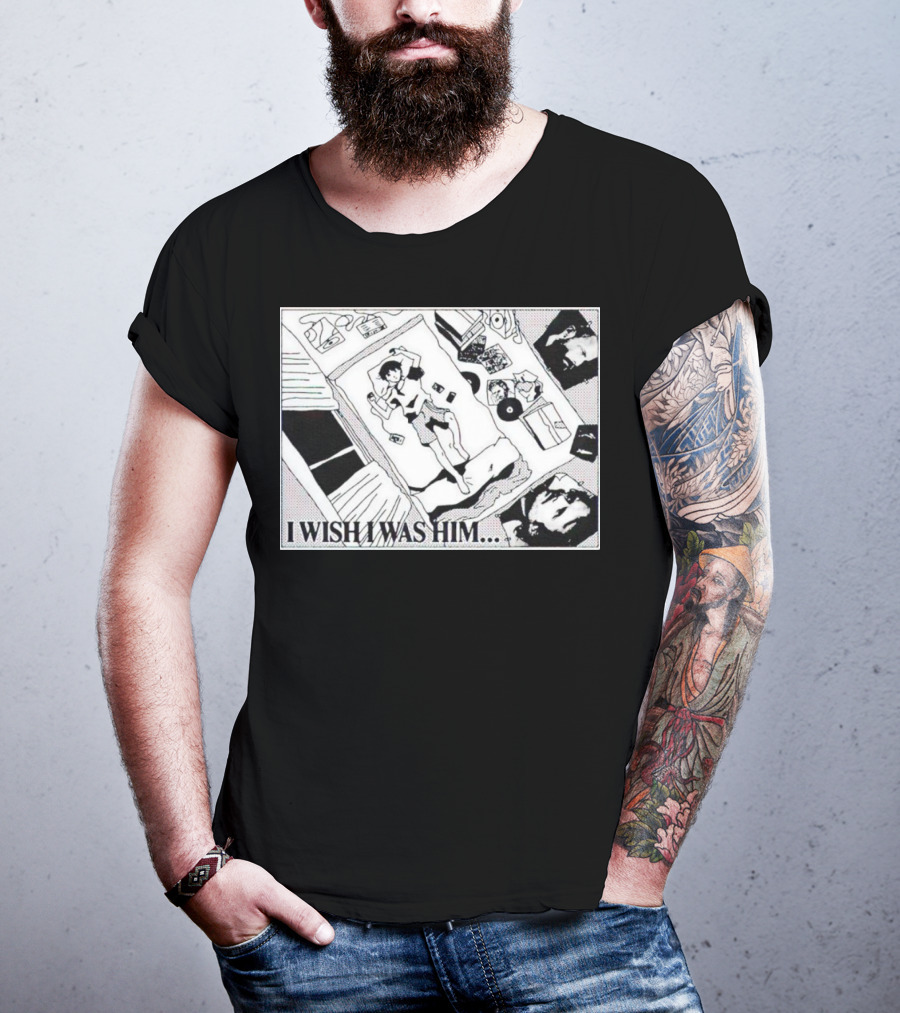 I Wish I Was Him Bedroom Anime Manga Scene T-Shirt
