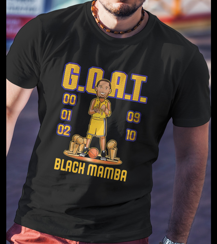 G.O.A.T. Black Mamba Basketball Legend 00 01 02 09 10 T-Shirt