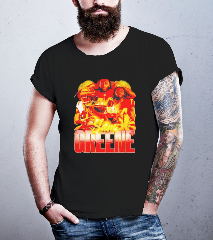 Nilpro Shop Sam Greene Vintage Football Legends Red T-Shirt