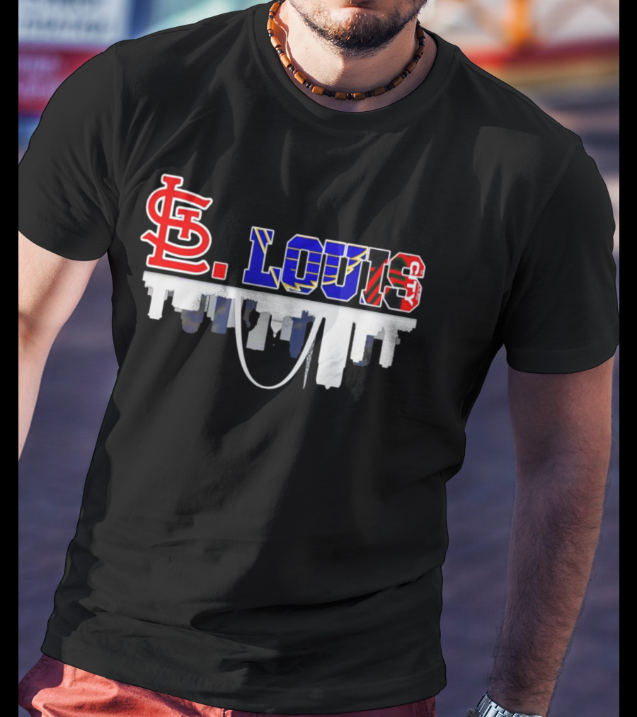 St Louis Sports City Skyline Inspired T-Shirt