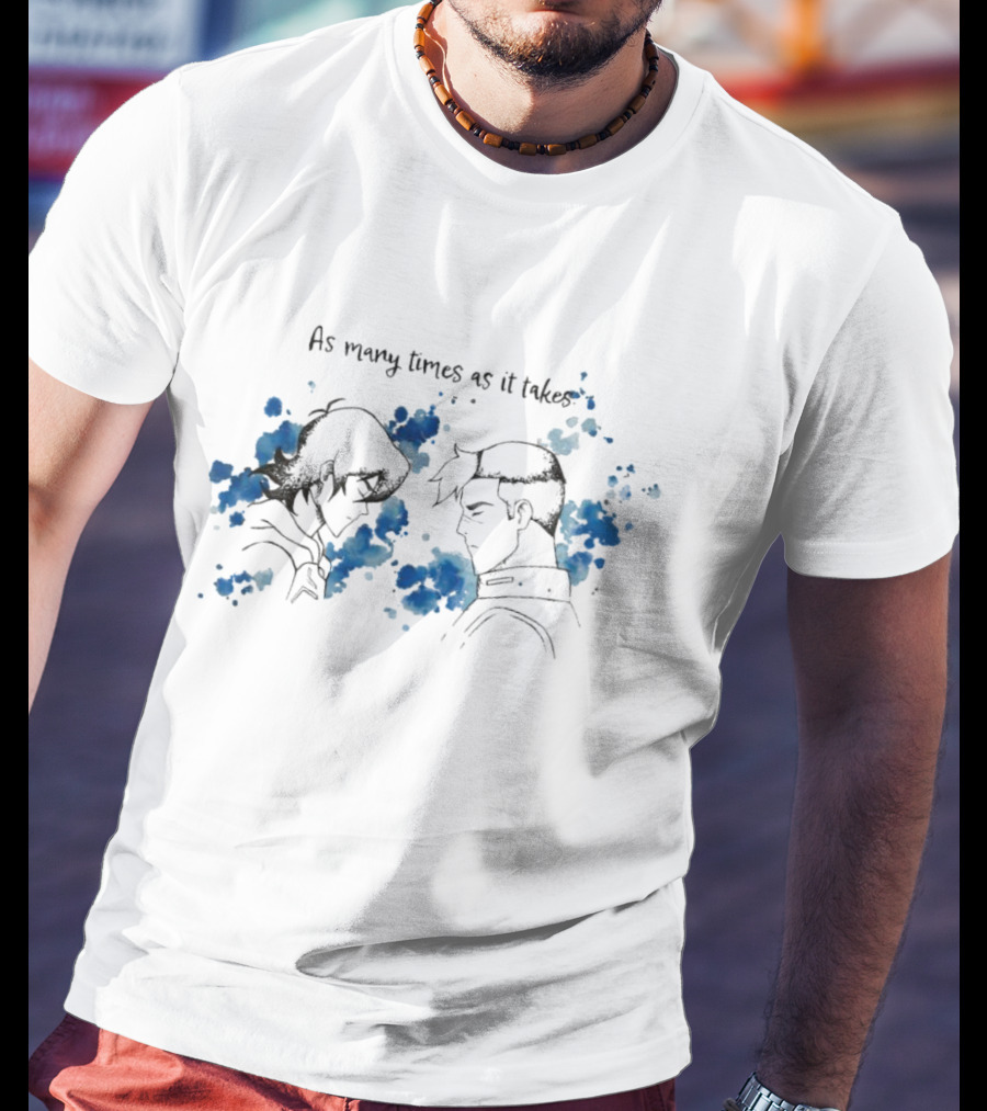 As Many Times As It Takes Blue Ink Splash T-Shirt