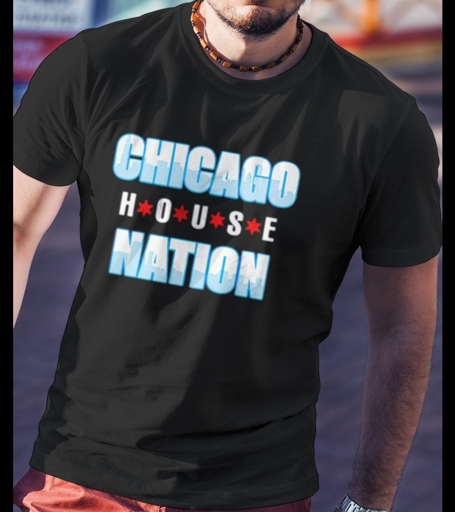 Chicago House Nation Skyline Stars T-Shirt
