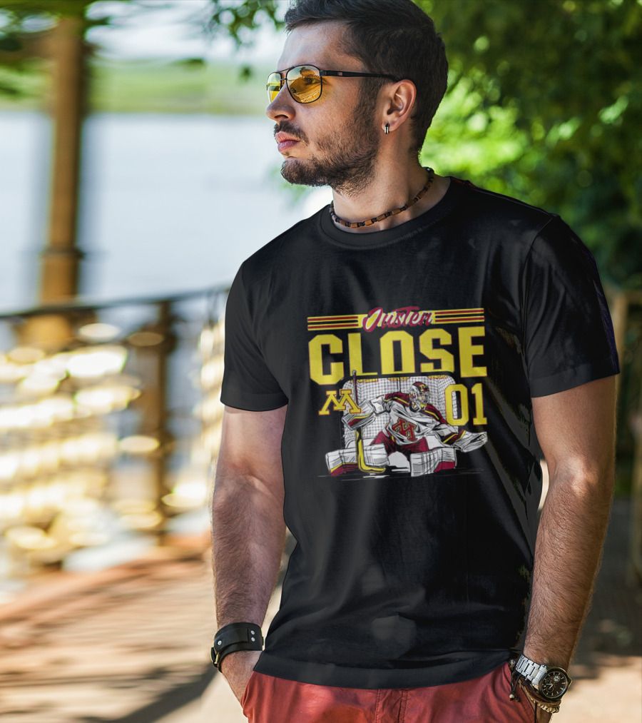 Minnesota Justen Close 01 Hockey Goalie Caricature T-Shirt