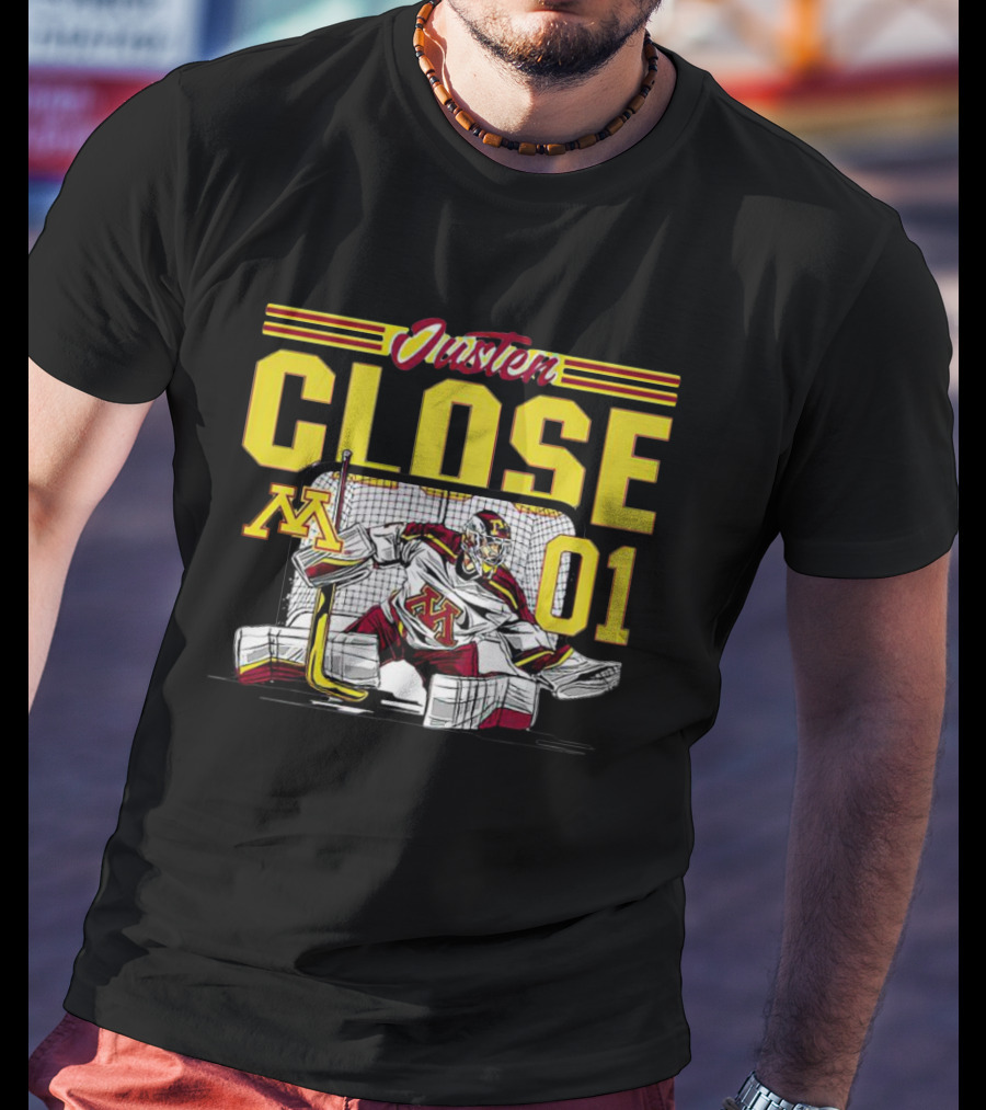 Minnesota Justen Close 01 Hockey Goalie Caricature T-Shirt
