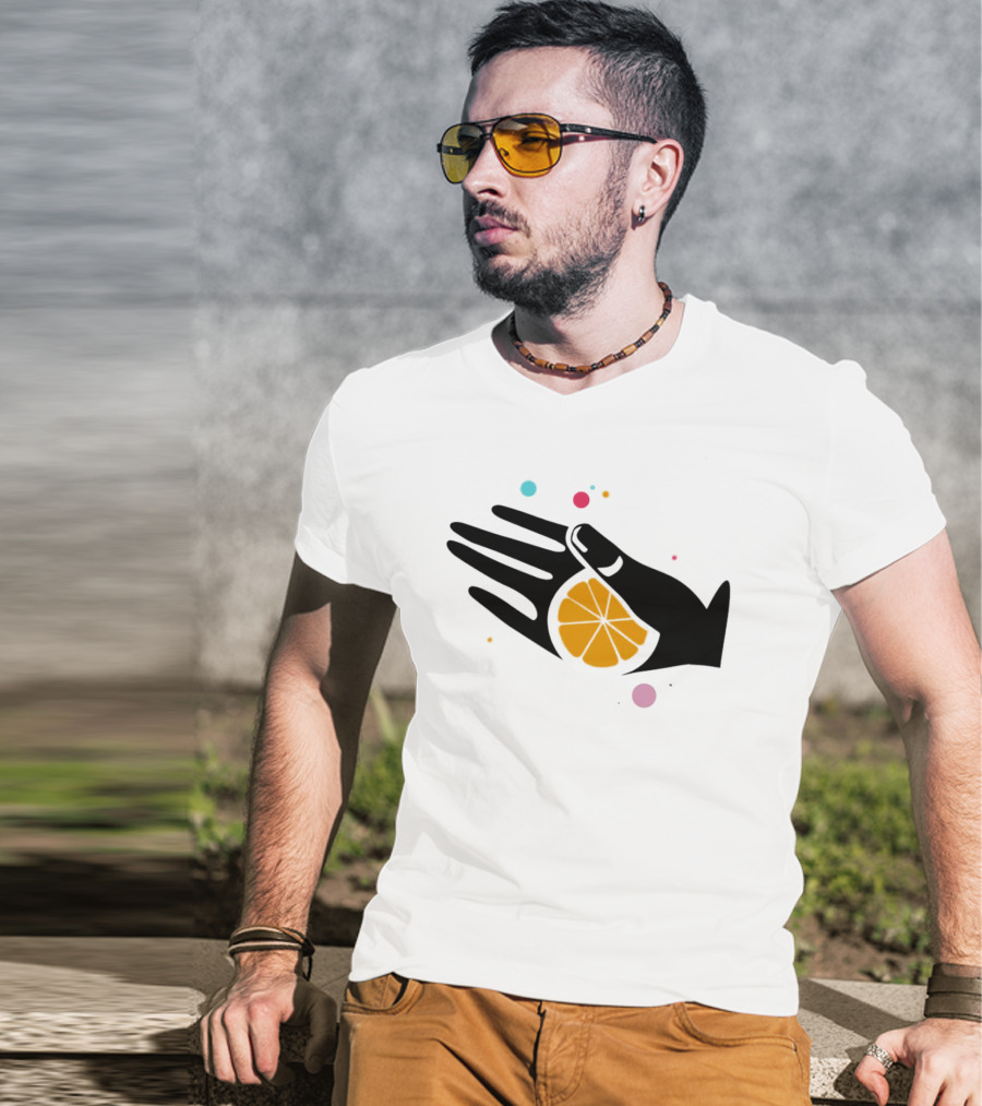 Tequila With Lemon Boom Boom Hand And Citrus Slice Burst T-Shirt