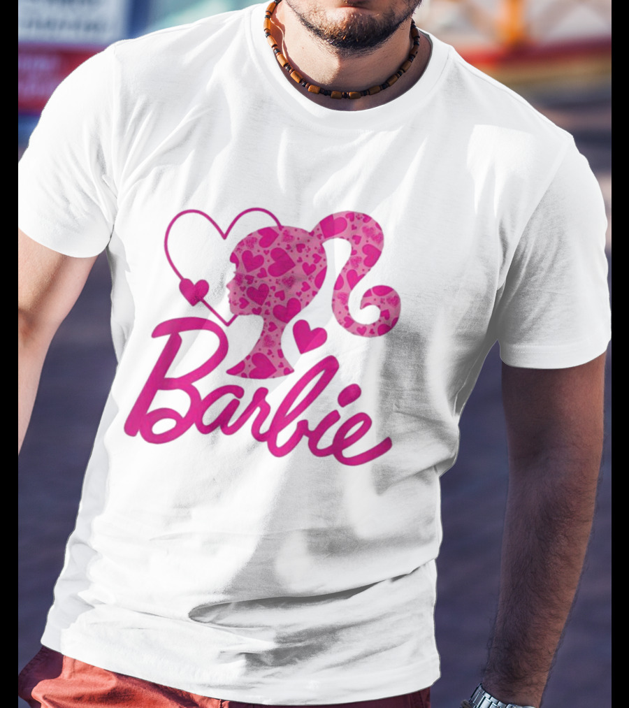 Barbie Heart Silhouette Pink T-Shirt