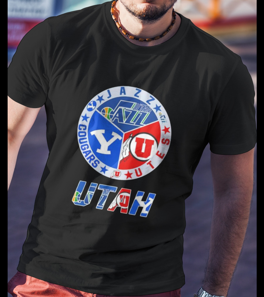 Jazz BYU Utes Utah Cougars T-Shirt
