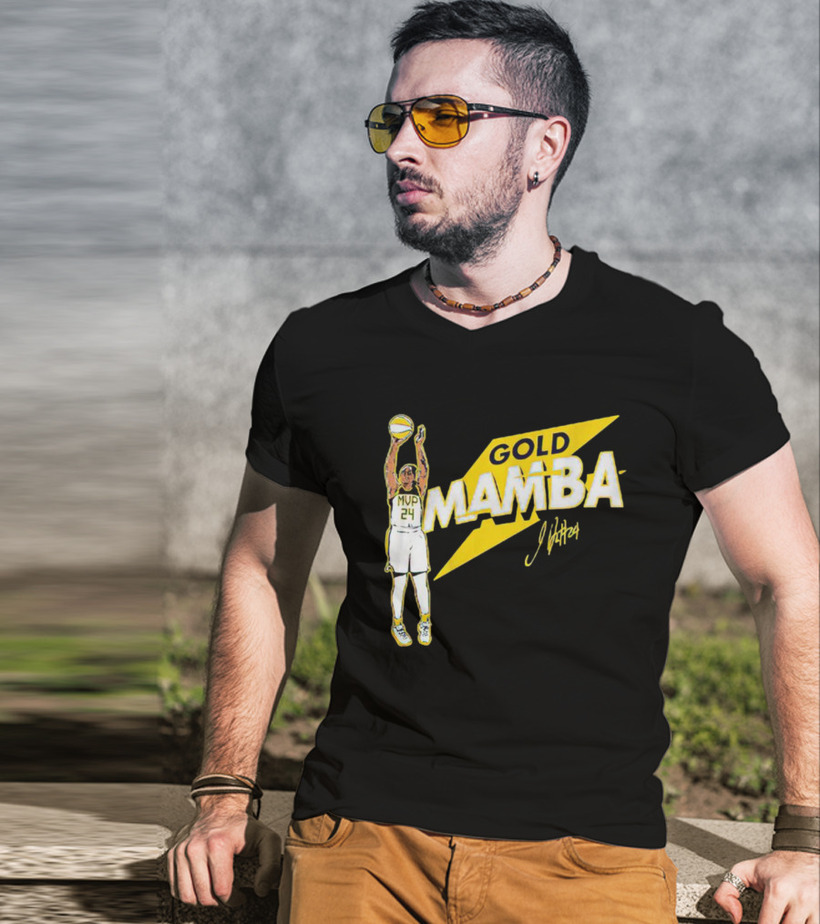 Gold Mamba 24 MVP Jewell Loyd Signature T-Shirt