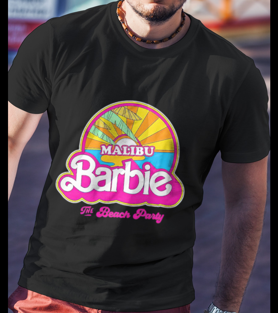 Malibu Barbie The Beach Party Retro Sunburst T-Shirt
