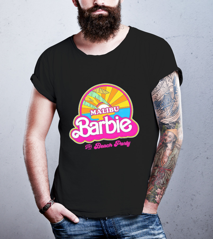 Malibu Barbie The Beach Party Retro Sunburst T-Shirt