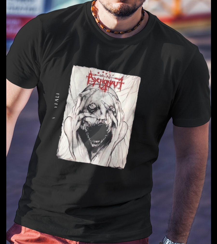 Psychonaut 4 Band Disturbed Face Artwork V Diali T-Shirt