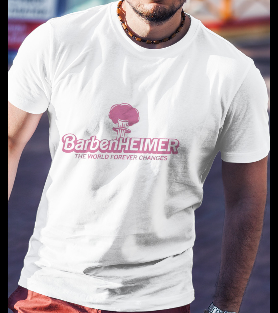 BarbenHeimer Pink Cloud Explosion The World Forever Changes T-Shirt