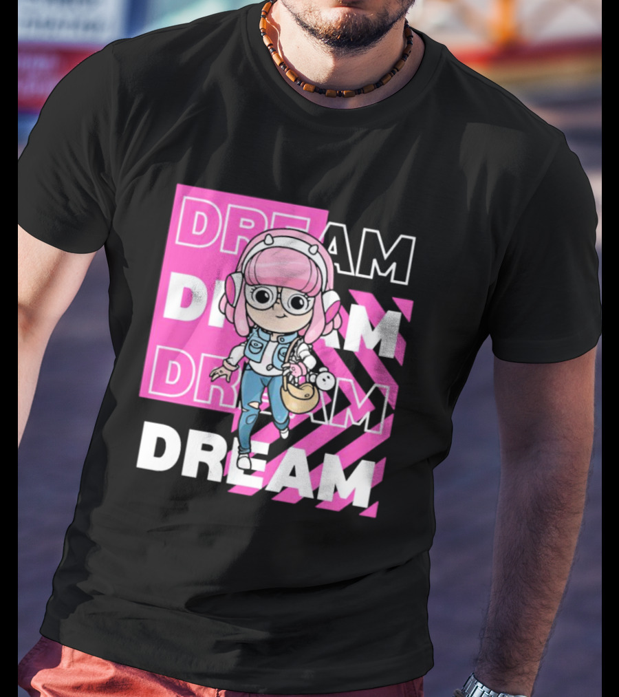 Dream Remix Pink Headphones Girl T-Shirt