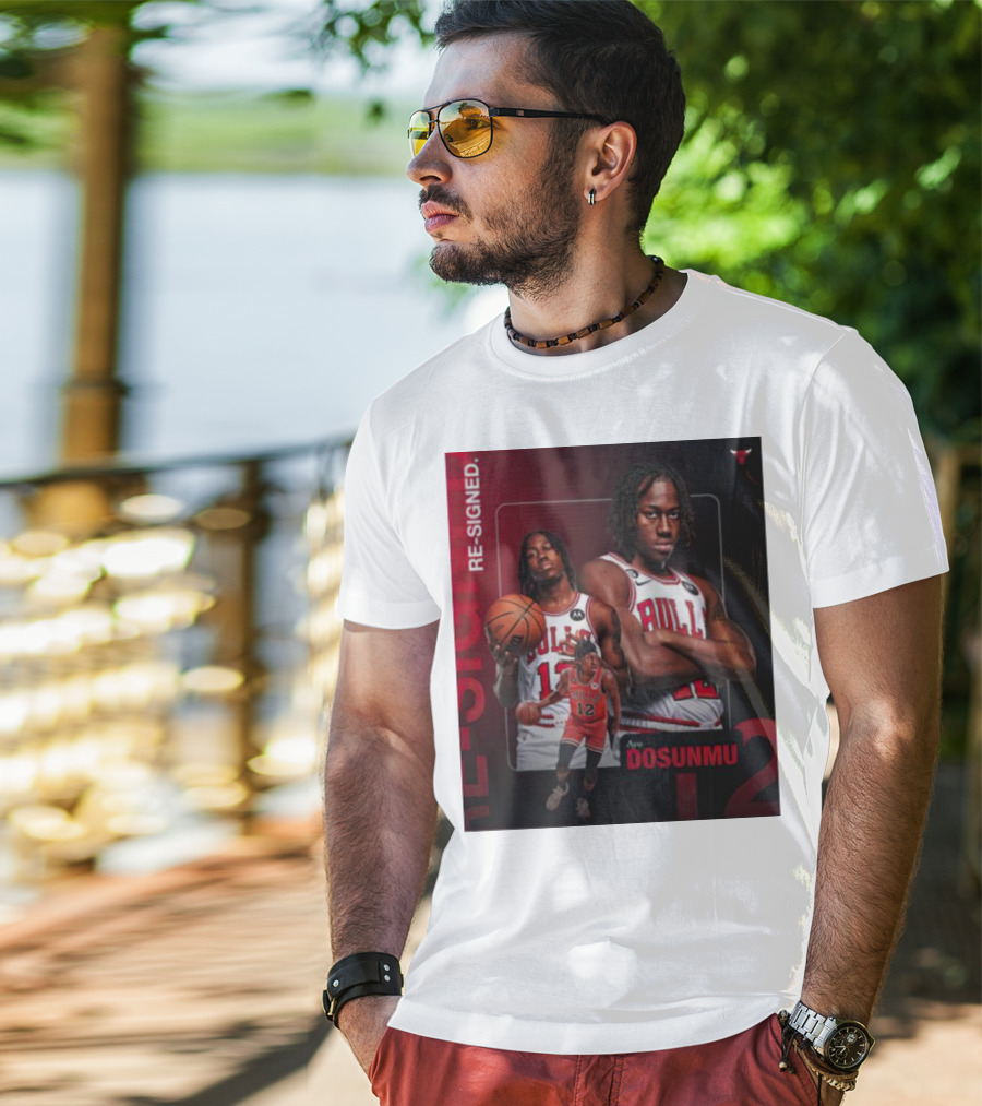 Chicago Bulls Ayo Dosunmu Re-Signed Number 12 T-Shirt