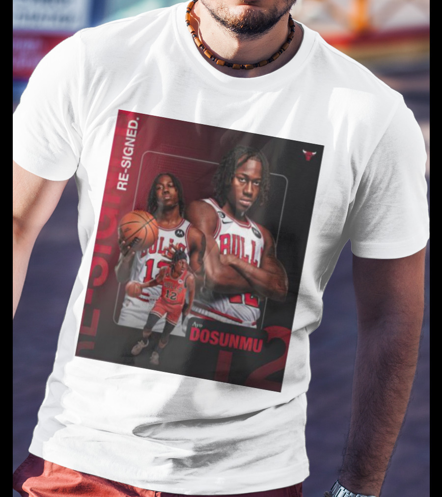 Chicago Bulls Ayo Dosunmu Re-Signed Number 12 T-Shirt