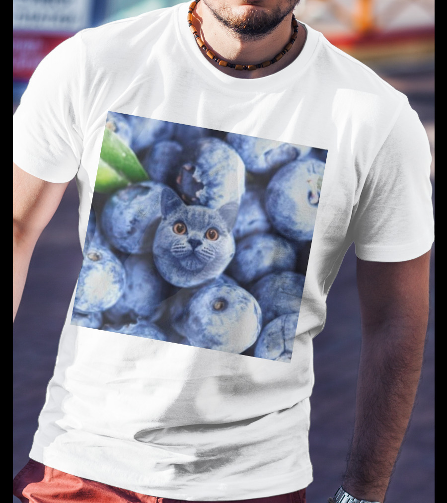 Cat Blueberries Meme T-Shirt