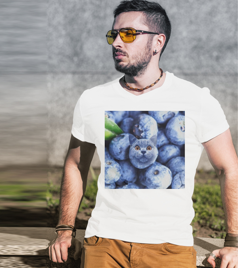 Cat Blueberries Meme T-Shirt