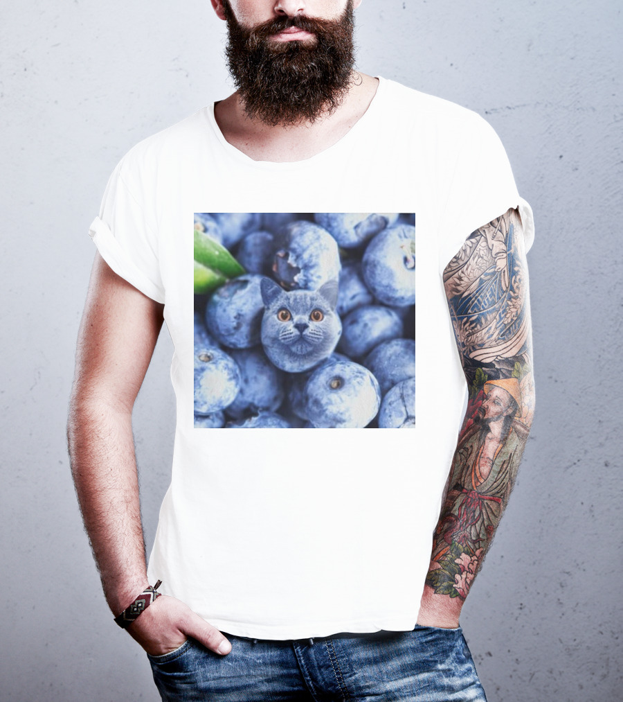 Cat Blueberries Meme T-Shirt