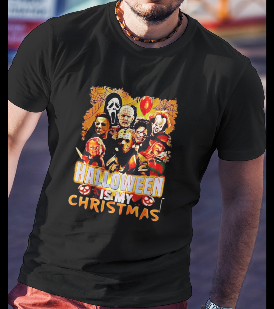 Halloween Is My Christmas Horror Movies Icons T-Shirt