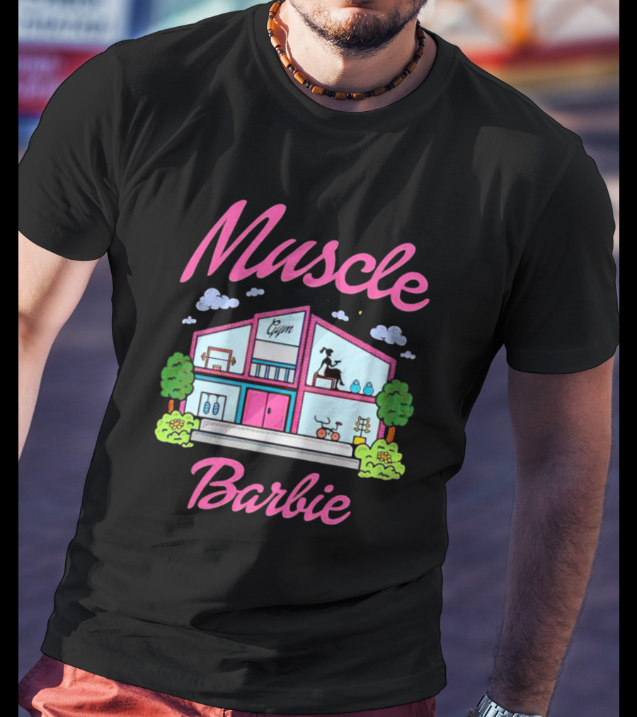 Muscle Barbie Gym House Fitness T-Shirt