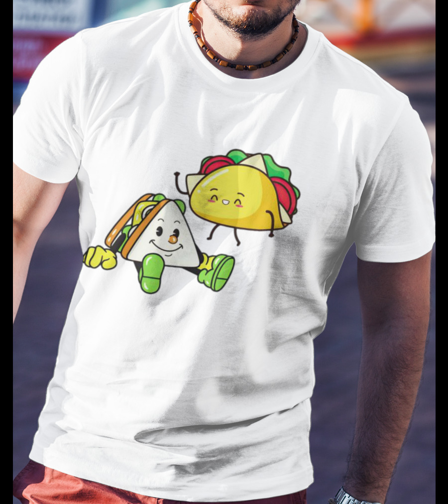 Tacos Friendship Day Happy Taco And Sandwich Duo T-Shirt