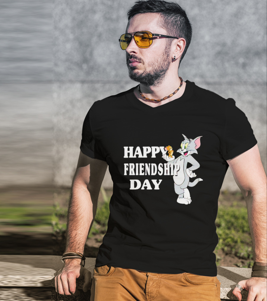 Tom And Jerry Happy Friendship Day T-Shirt