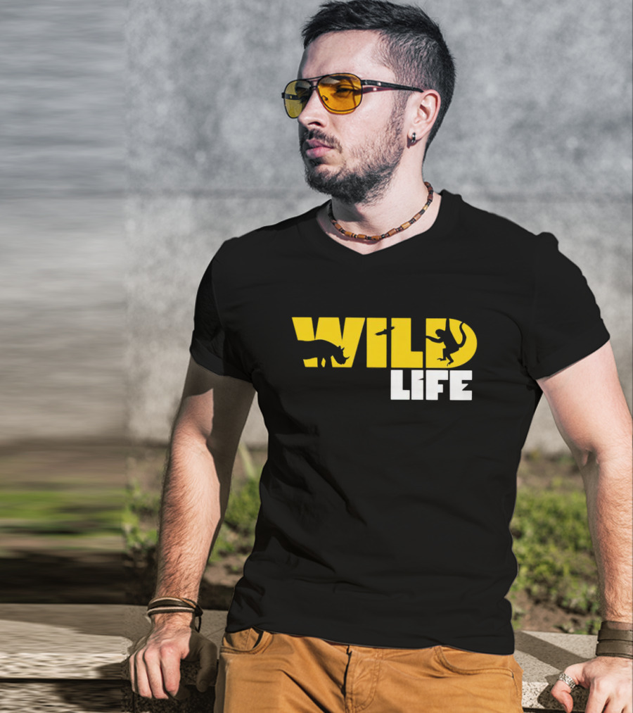 Wild Life Rhino Monkey T-Shirt