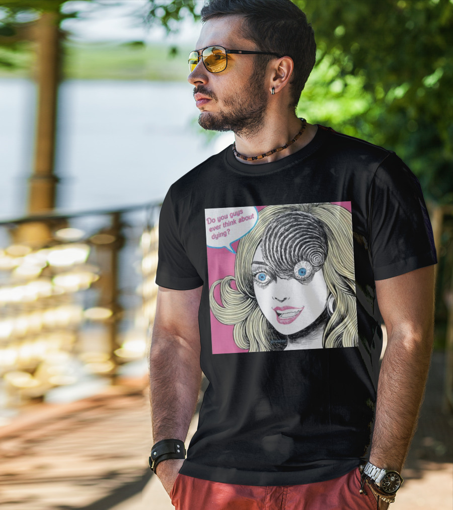 Junji Ito Barbie Do You Guys Ever Think About Dying Manga Horror Mashup T-Shirt