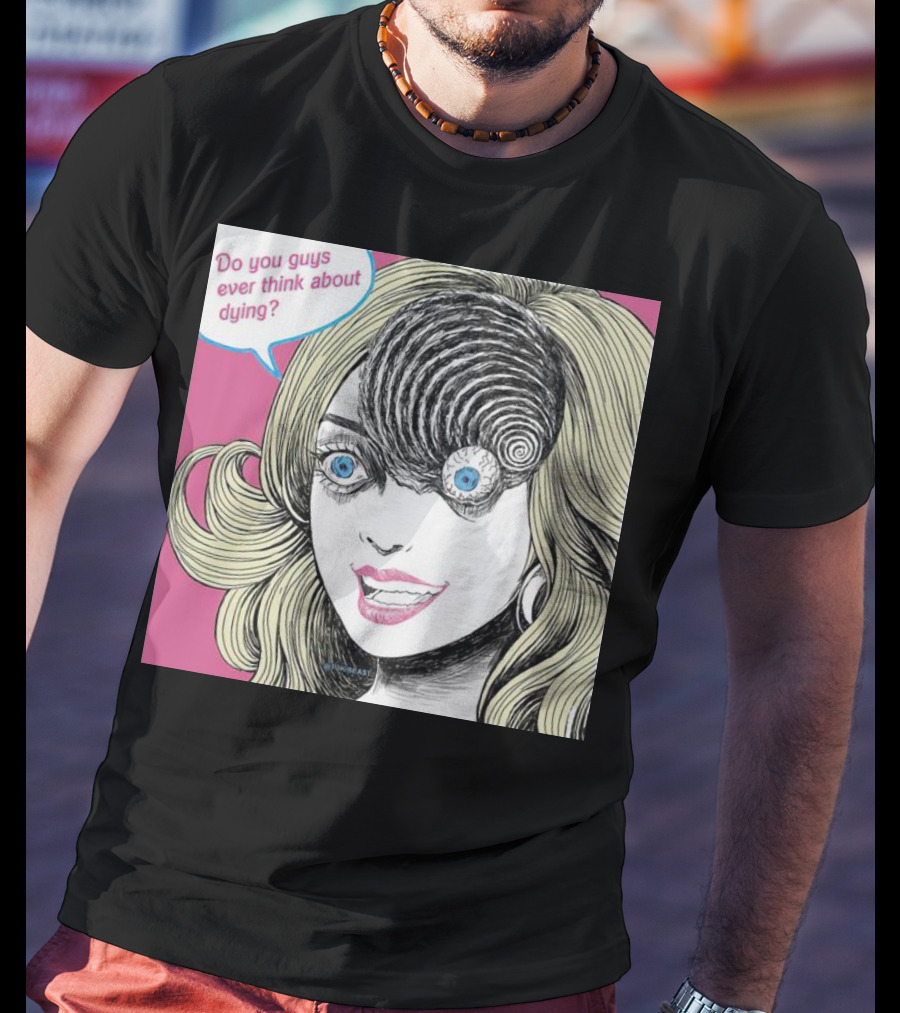 Junji Ito Barbie Do You Guys Ever Think About Dying Manga Horror Mashup T-Shirt