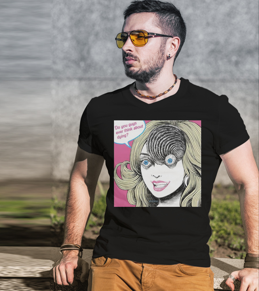 Junji Ito Barbie Do You Guys Ever Think About Dying Manga Horror Mashup T-Shirt