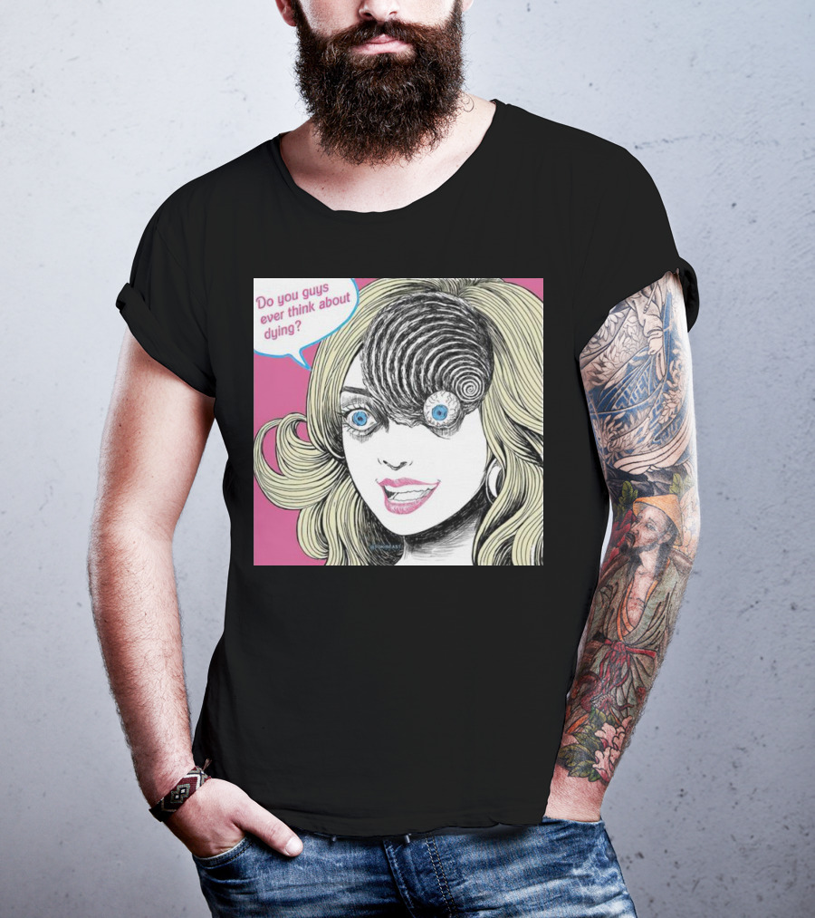 Junji Ito Barbie Do You Guys Ever Think About Dying Manga Horror Mashup T-Shirt
