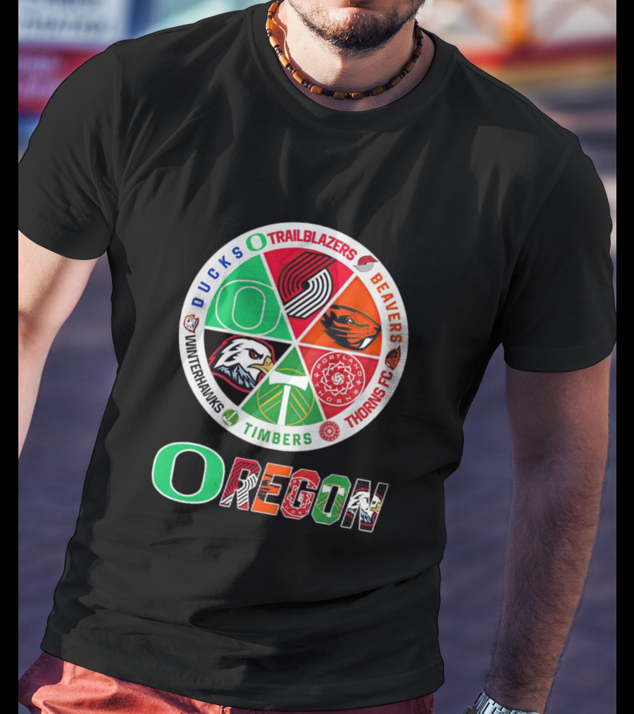 Oregon Winterhawks Ducks Trail Blazers Beavers Thorns FC Timbers Sports Team T-Shirt