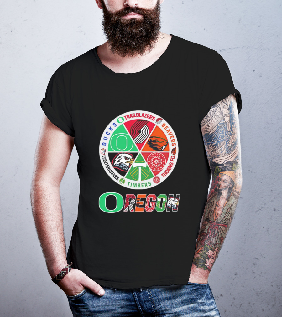 Oregon Winterhawks Ducks Trail Blazers Beavers Thorns FC Timbers Sports Team T-Shirt