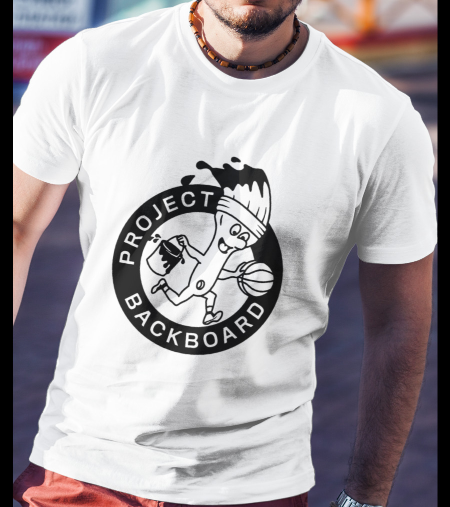 Project Backboard Paint Brush Basketball T-Shirt