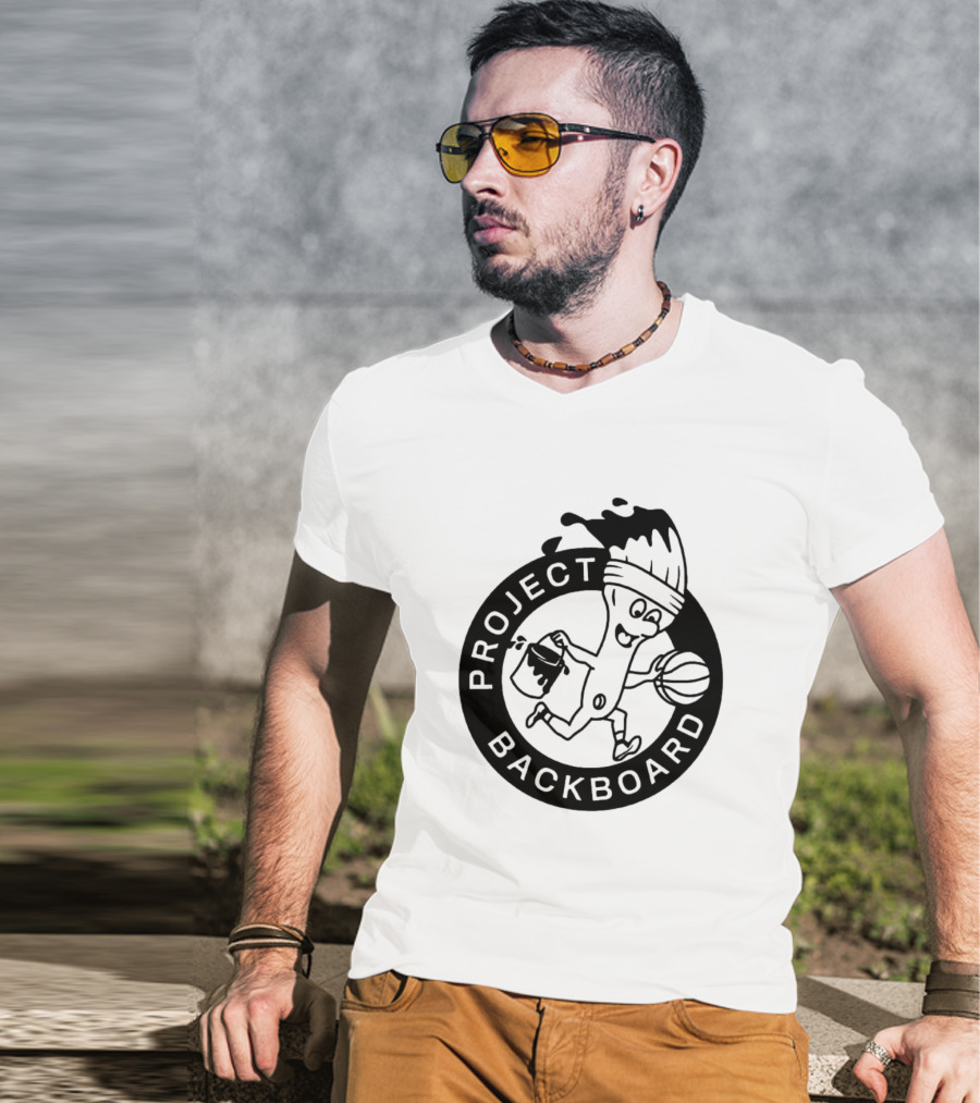 Project Backboard Paint Brush Basketball T-Shirt