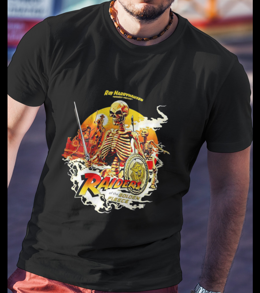 Ray Harryhausen Raiders Of The Golden Fleece Skeleton Warriors Sword Chariot Adventure T-Shirt